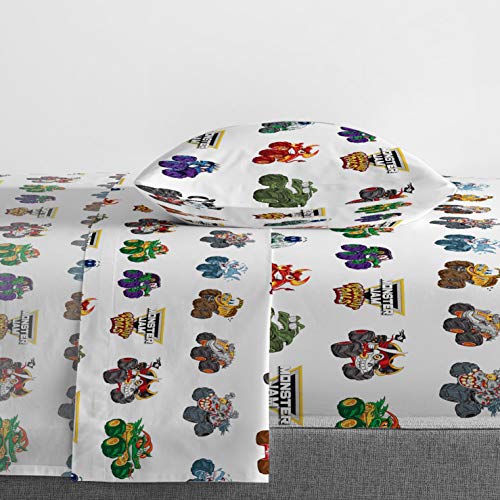 Jay Franco Monster Jam 3-Piece Toddler Sheet Set - Soft Microfiber Bedding