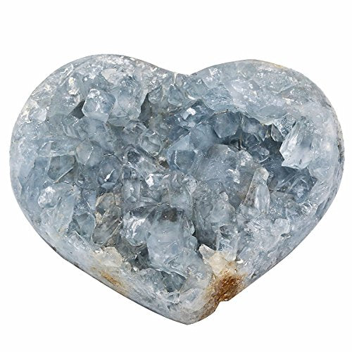 Natural Raw Blue Celestite Crystal Cluster Geode Specimen (160-220g)