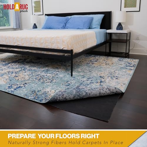 Plush Nonslip Rug Pad, 2' x 4' Reversible Gripper for Hardwood and Carpet