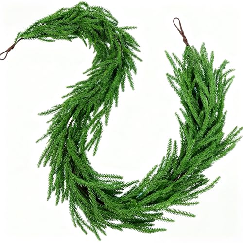 Supoice 5FT Artificial Norfolk Pine Garland 2 Pack Christmas Holiday Decor