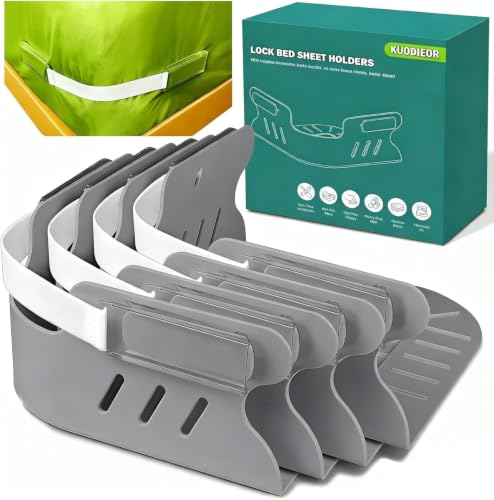 Heavy Duty Bed Sheet Holders for Corners - Anti-Slip Sheet Straps (Set of 4)