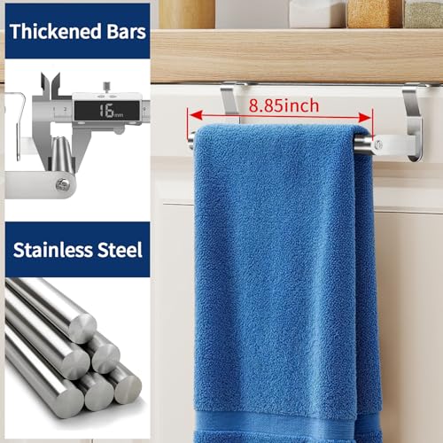 2 Pack Over-the-Cabinet Towel Rack - Brushed Stainless Steel Bar