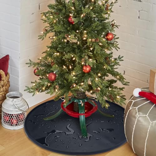 31-Inch Waterproof Silicone Christmas Tree Stand Mat & Floor Protector
