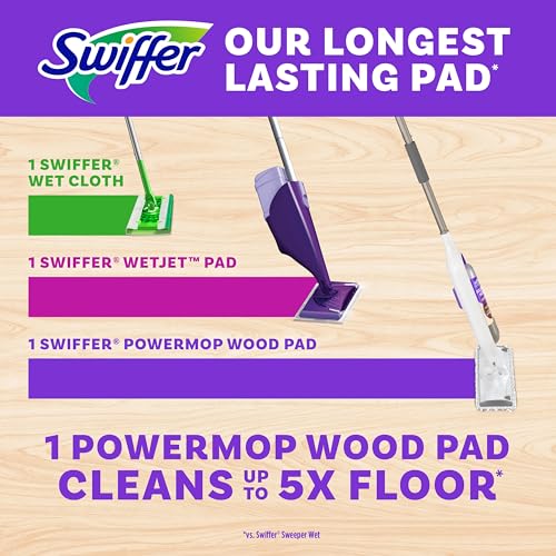 Hardwood Floor Power Mop Starter Kit with 2 Pads & Quick-Dry Solution