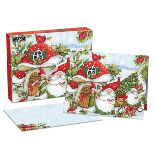 Lang Gnome Christmas Cards Set of 18 – Festive Holiday Greeting Cards