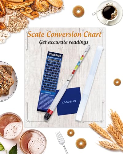 Triple Scale Hydrometer for Wine, Beer, Mead and Kombucha Brewing
