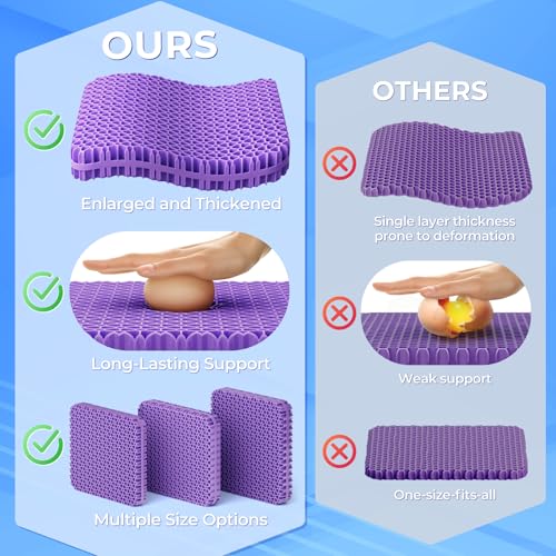 Thick Gel Seat Cushion for Office Chair, Breathable Cooling Chair Pad