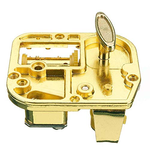 18-Note Gold Wind-Up Music Box Movement for DIY Crafts