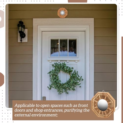 4-Inch Traditional Bagua Mirror Set - 2 Concave and 2 Convex Feng Shui Decor