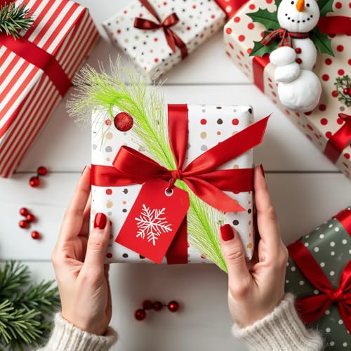 10-Pack 15 Inch Red and Lime Green Christmas Tree Picks & Sprays | Festive Holiday Decor