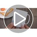 SiliFine 24 Pcs 12oz White Plastic Mugs with Handle — Reusable DIY Cups