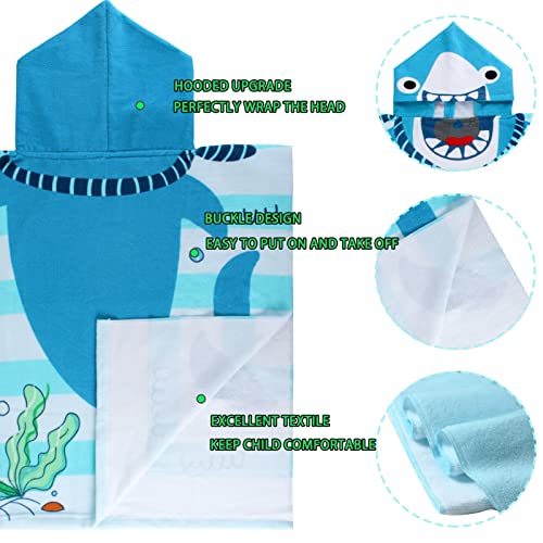 NovForth Kids Hooded Beach Towel - Soft Microfiber Bath Poncho Wrap for Toddlers