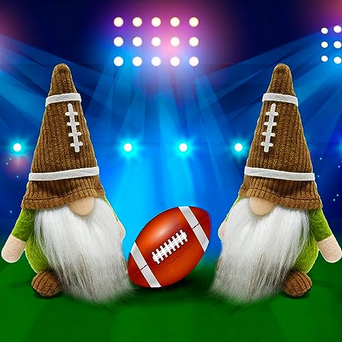 Football Rugby Gnome Plush Ornament Cute Sports Themed Tiered Tray Decor