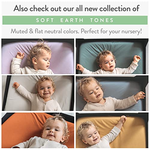 Joey + Joan Pack and Play Fitted Sheets - 100% Cotton Playpen Sheets (2 Pack)