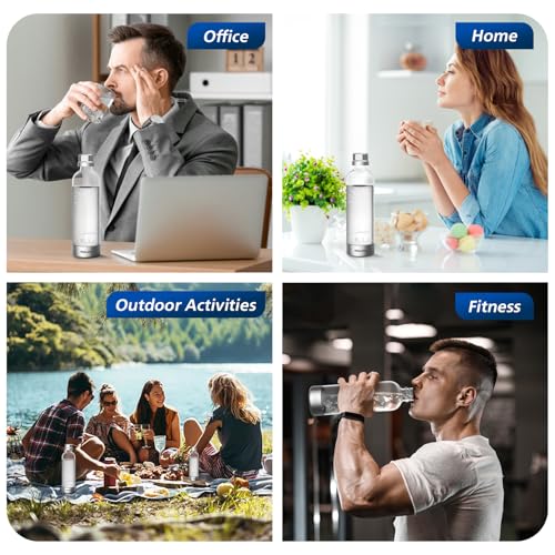 1L Carbonating Water Bottles - 2 Pack, BPA-Free Sparkling Soda Maker Bottles