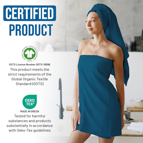 Extra Large Organic Cotton Bath Sheets - 700 GSM Jumbo Towels, 2-Pack