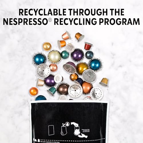 Dark Roast Espresso Coffee Pods - 50 Count Recyclable Capsules (5 Pack)