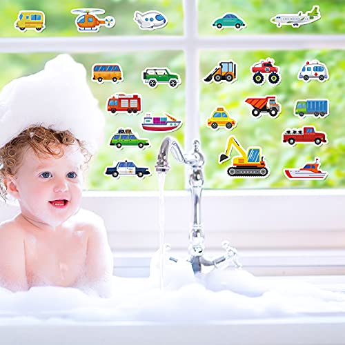 20 PCS Vehicle Window Gel Clings - Removable Transportation Stickers