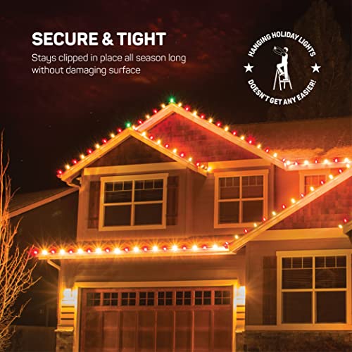 SEWANTA 200 Pack Christmas Light Clips Set - Gutter & Shingle Mounts, Model 1