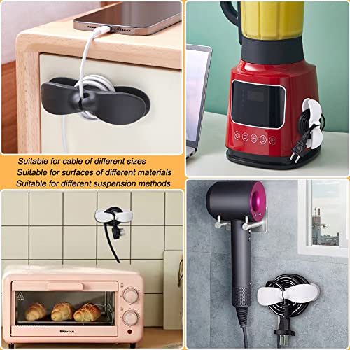 4-Pack Silicone Cord Organizer for Kitchen Appliances, Adhesive Cable Wrapper