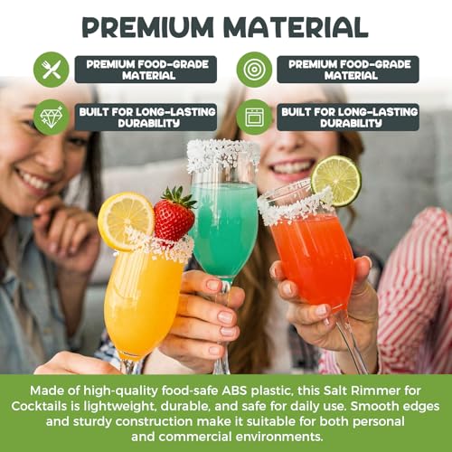 2-in-1 Bar Glass Rimmer and Salt Rimmer Set for Cocktails