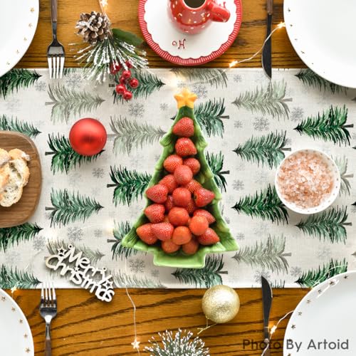 Artoid Mode 13 x 48 Inch Christmas Table Runner – Green