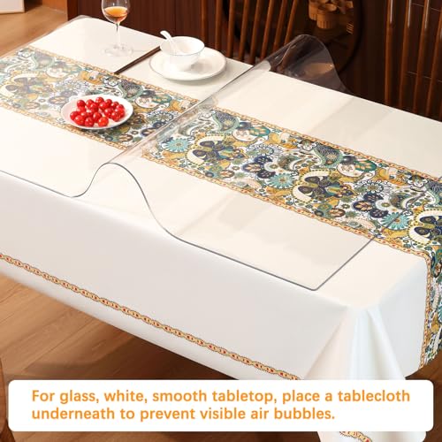 24x48 Inch Clear PVC Table Protector Waterproof Heavy Duty Desk Pad