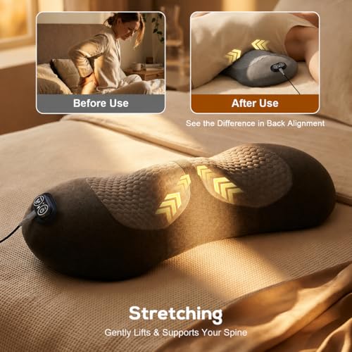 Triple Spine Back Massager with Heat, Vibration & Stretching - Relax & Pain Relief
