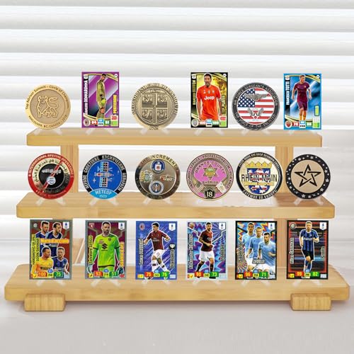 32-Pack Clear Acrylic Trading Card Display Stands for Collectibles