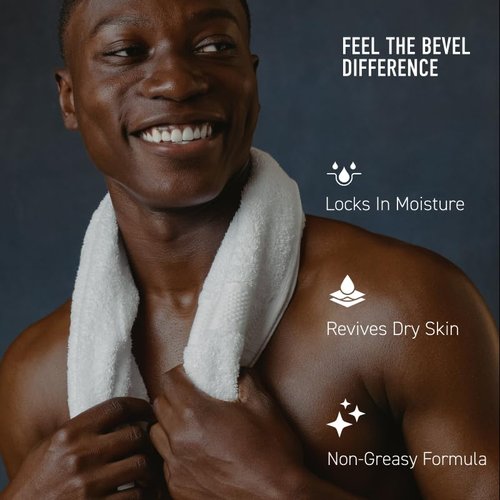 Bevel Body Cream - Luxury Men's Lotion for Dry Skin | Hypoallergenic Cocoa & Shea Butter, 12 oz