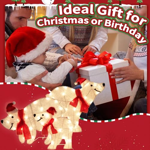 White Bear Outdoor & Indoor Christmas Decor Lighted Christmas Decoration
