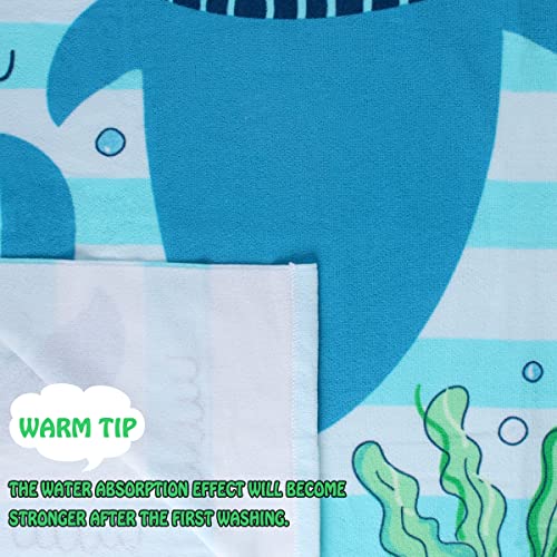 NovForth Kids Hooded Beach Towel - Soft Microfiber Bath Poncho Wrap for Toddlers