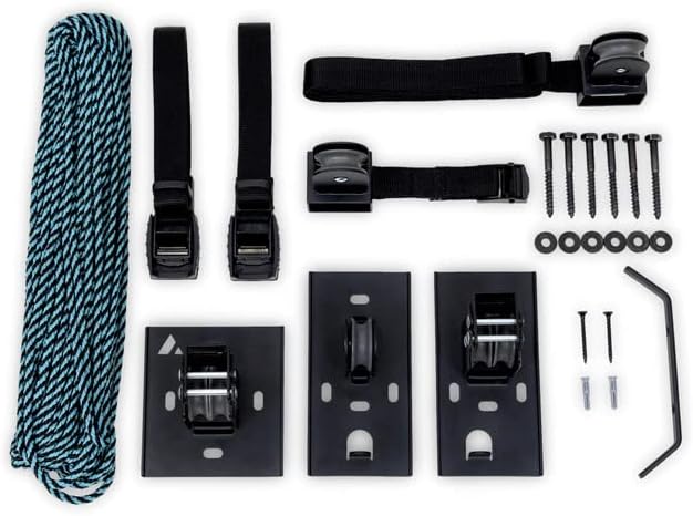 Teal Triangle Ceiling Storage Hoist - Heavy-Duty Garage Lift System Holds 150 lbs | Fits 8-10 ft Ceilings