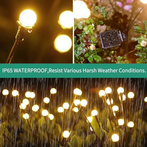 Vignuto Solar Outdoor Waterproof Firefly String Lights 10 Pack - Garden & Patio Decor
