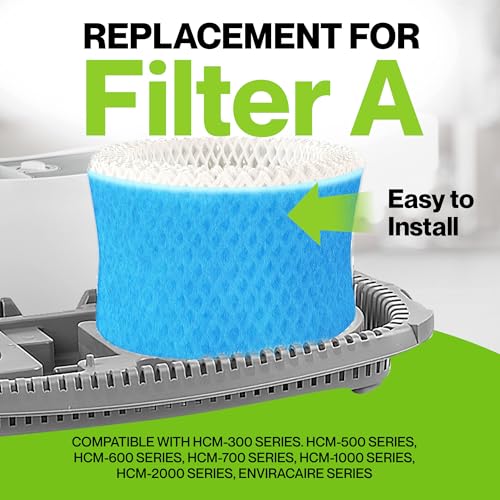 4-Pack Premium Humidifier Wicking Filters, Rigid Anti-Sag Design