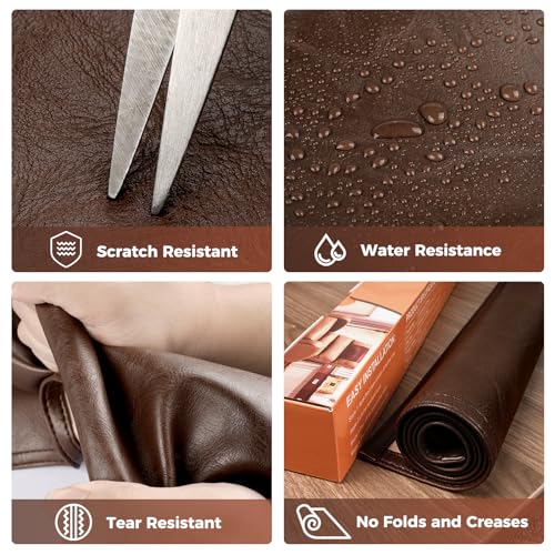 Faux Leather Recliner Headrest Protector Cover - 17x27in