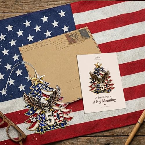 USA 250th Anniversary Christmas Ornament - Patriotic Eagle Tree Decor