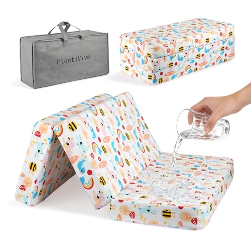 Trifold Pack and Play Mattress 38x26 - Dual Sided Foldable Playard Pad