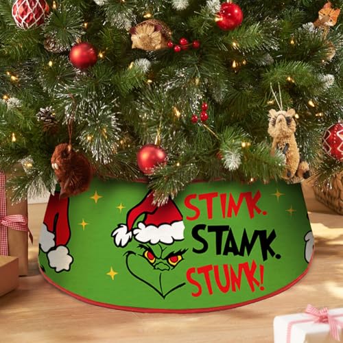 Green Christmas Tree Collar Skirt for 3-6 ft Trees – Stink Stank Stunk Design