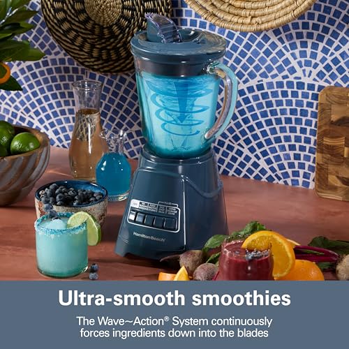 700W Smoothie Blender with 40 oz Glass Jar and Wave Action System