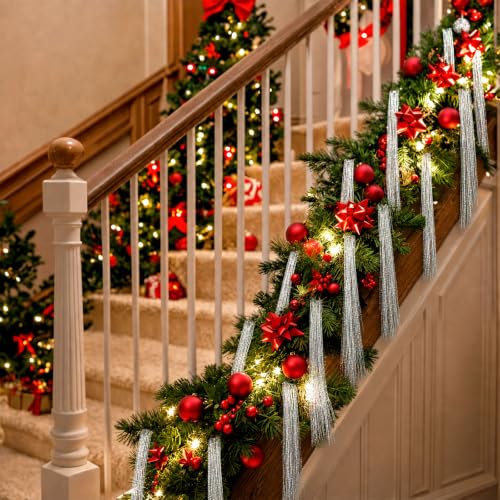 Okxiri 6000 Strands 18" Silver Tinsel Icicles for Christmas Tree (Variation: Silver)
