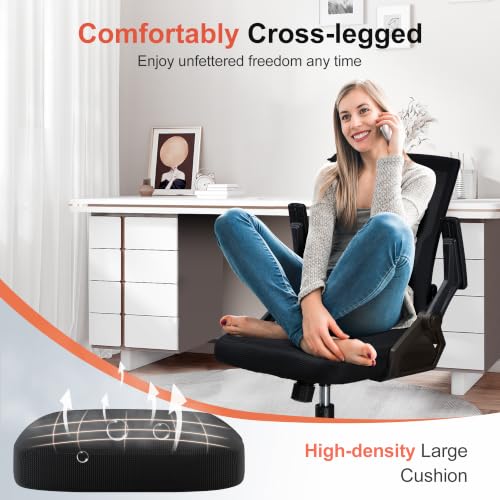 Ergonomic Office Chair with Flip-Up Armrests and Lumbar Support