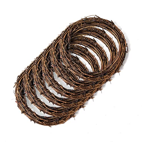 6-Inch Natural Grapevine Wreaths, 6-Piece Set for DIY Crafts and Decor