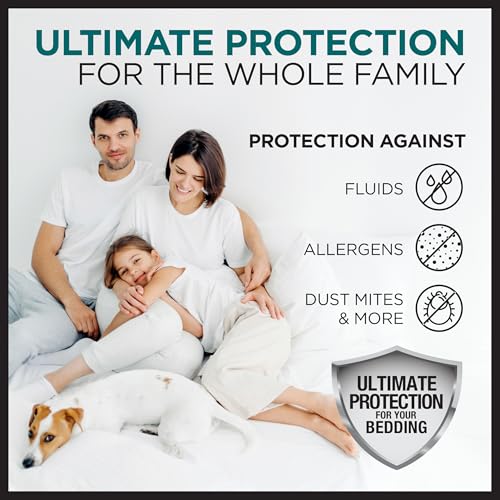 Waterproof Pillow Protectors - Standard Size 2-Pack, Bed Bug Proof & Zippered