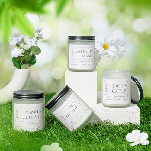 Lemon Eucalyptus Scented Soy Wax Candle - 7 oz Aromatherapy Jar Candle