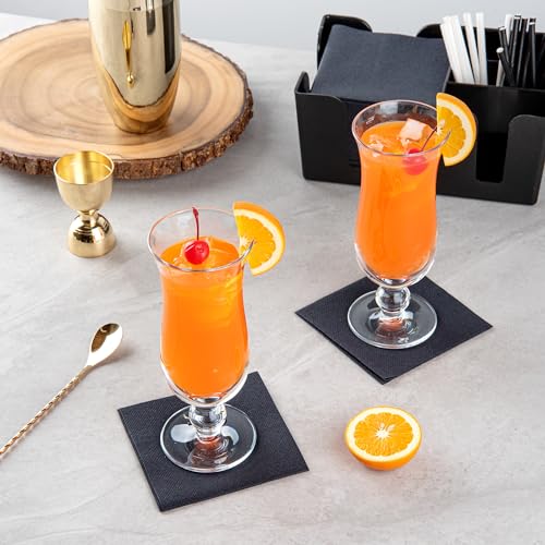Restaurantware Hurricane Plastic Glasses 6 Pack, 11oz Shatterproof Tumblers