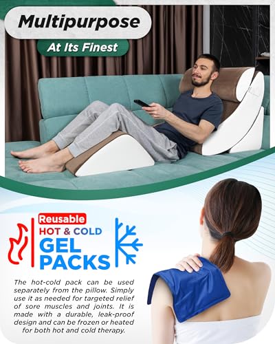4-Piece Orthopedic Bed Wedge Pillow Set for Recovery