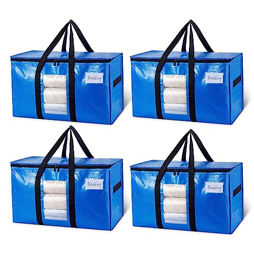 Extra Large Moving Bags with Zippers and Handles 93L Heavy Duty Totes