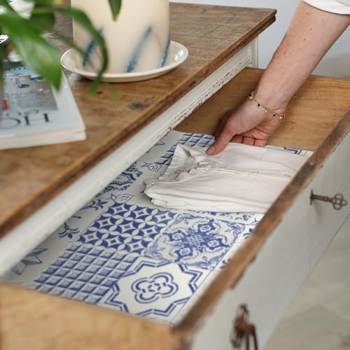 Neroli & Ylang Ylang Scented Drawer Liners - Portuguese Tile Pattern, 5 Pack