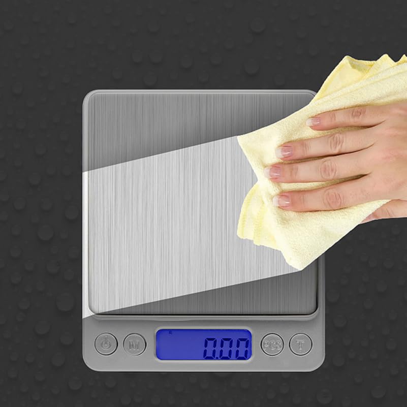 Skiennix High Precision Digital Kitchen Scale - Large LCD Display, Portable 5.11"x4.13"x0.59" for Baking & Cooking